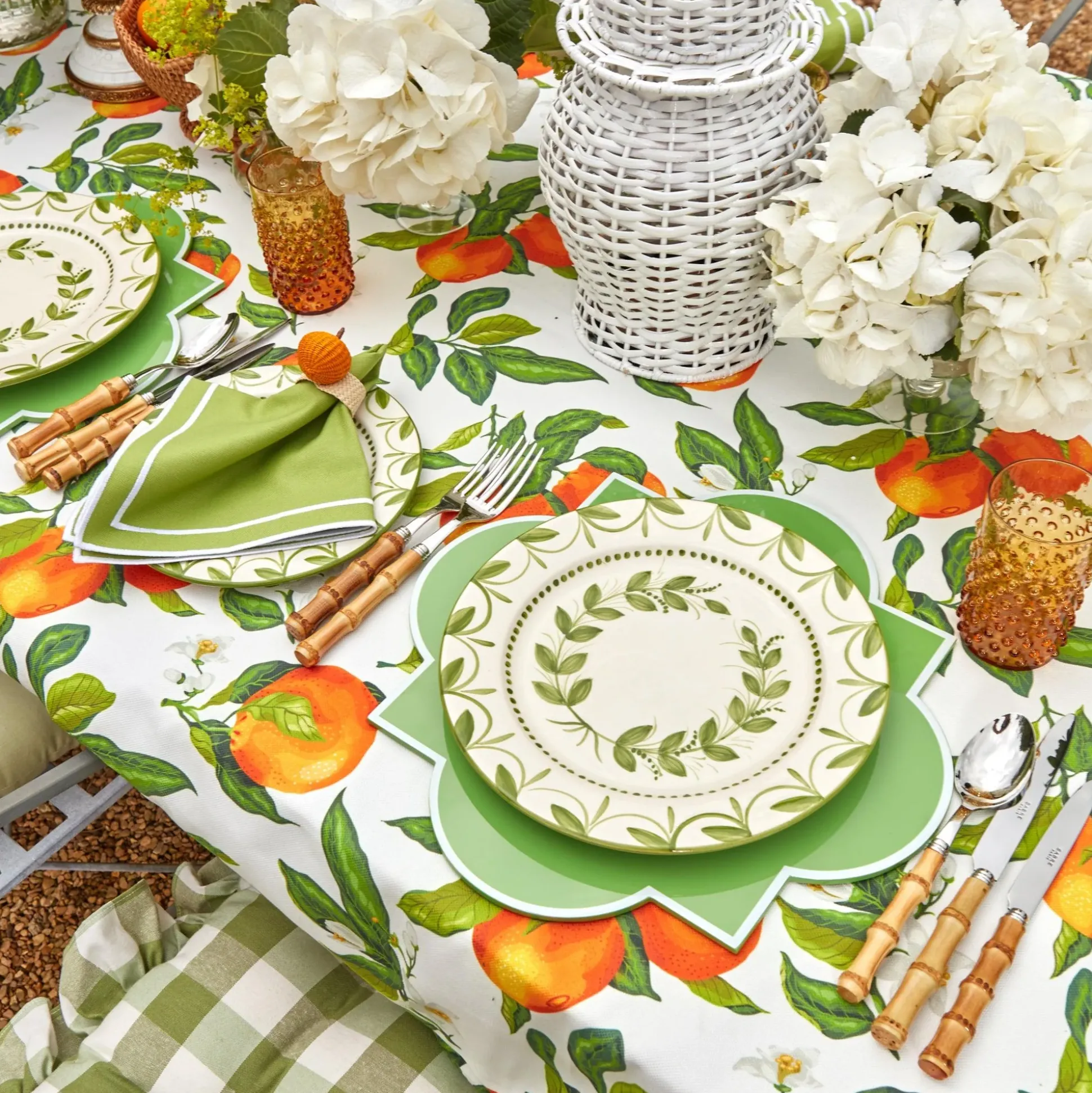 Green Garland Dinner Plates (Set Of 4)