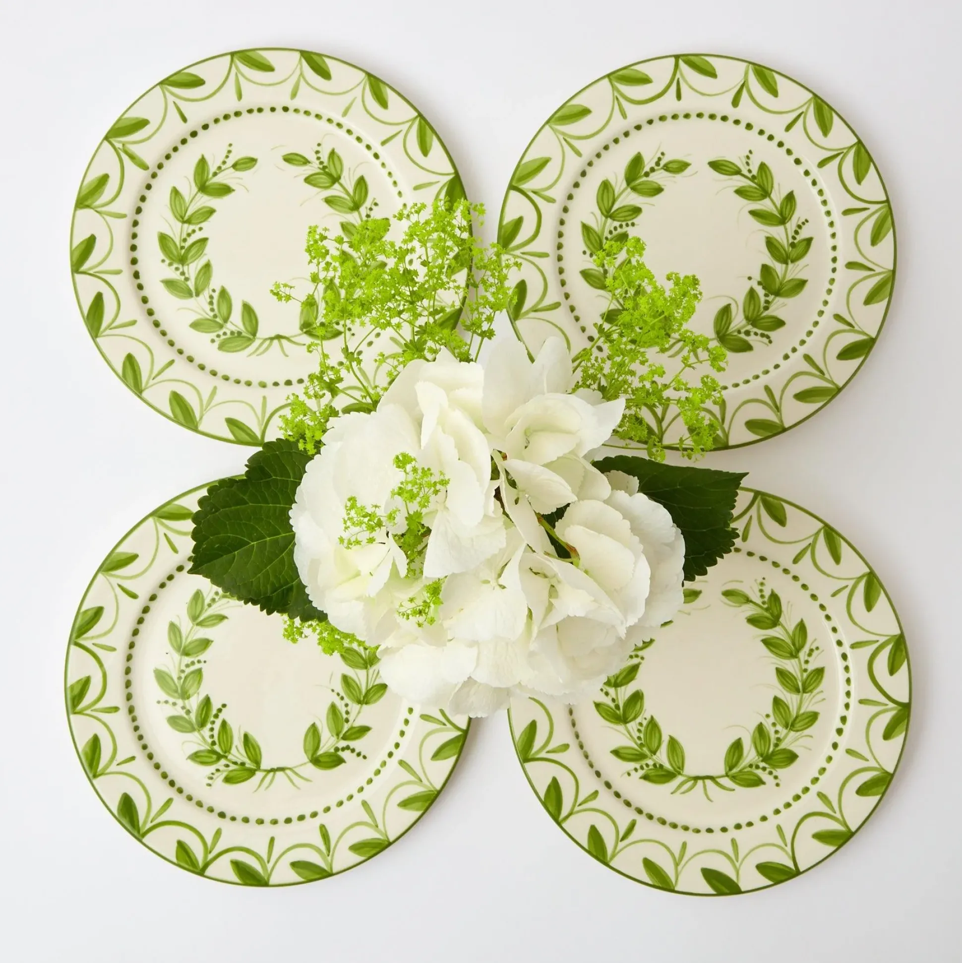 Green Garland Starter Plates (Set Of 4)