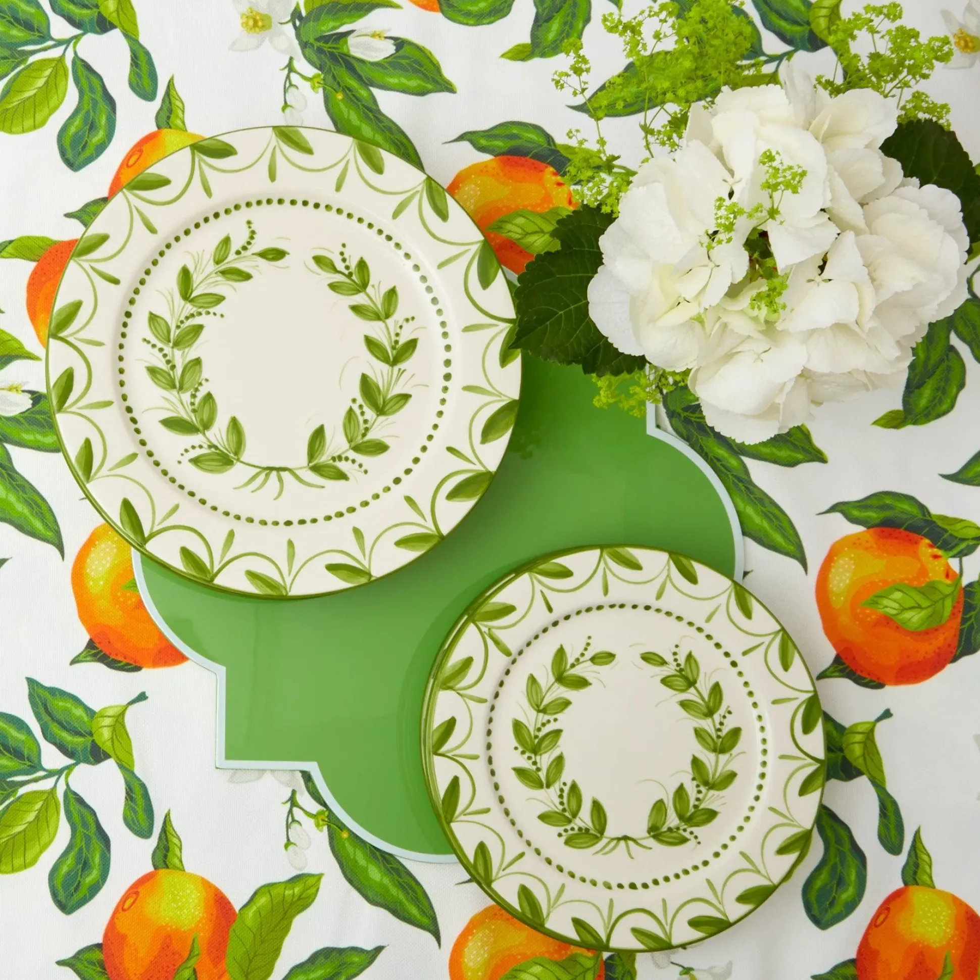 Green Garland Starter Plates (Set Of 4)