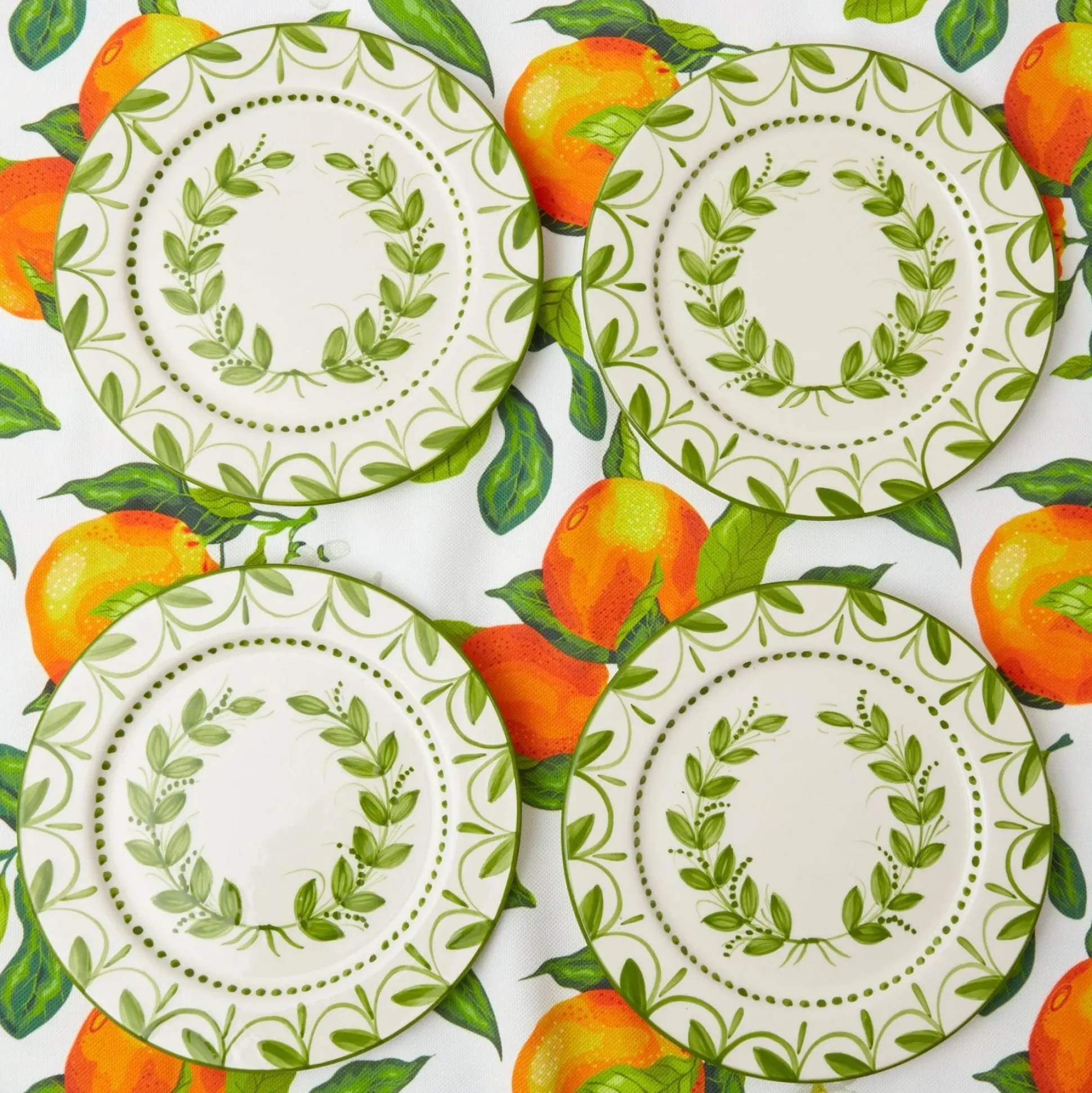Green Garland Starter Plates (Set Of 4)