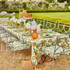 Green Gingham Ruffle Seat Pad Cushion