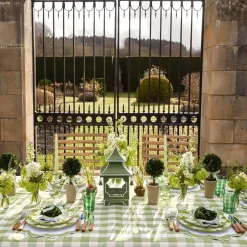 Green Gingham Tablecloth