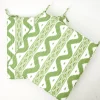 Green Ikat Seat Pad Cushion