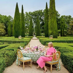 Green Ikat Seat Pad Cushion