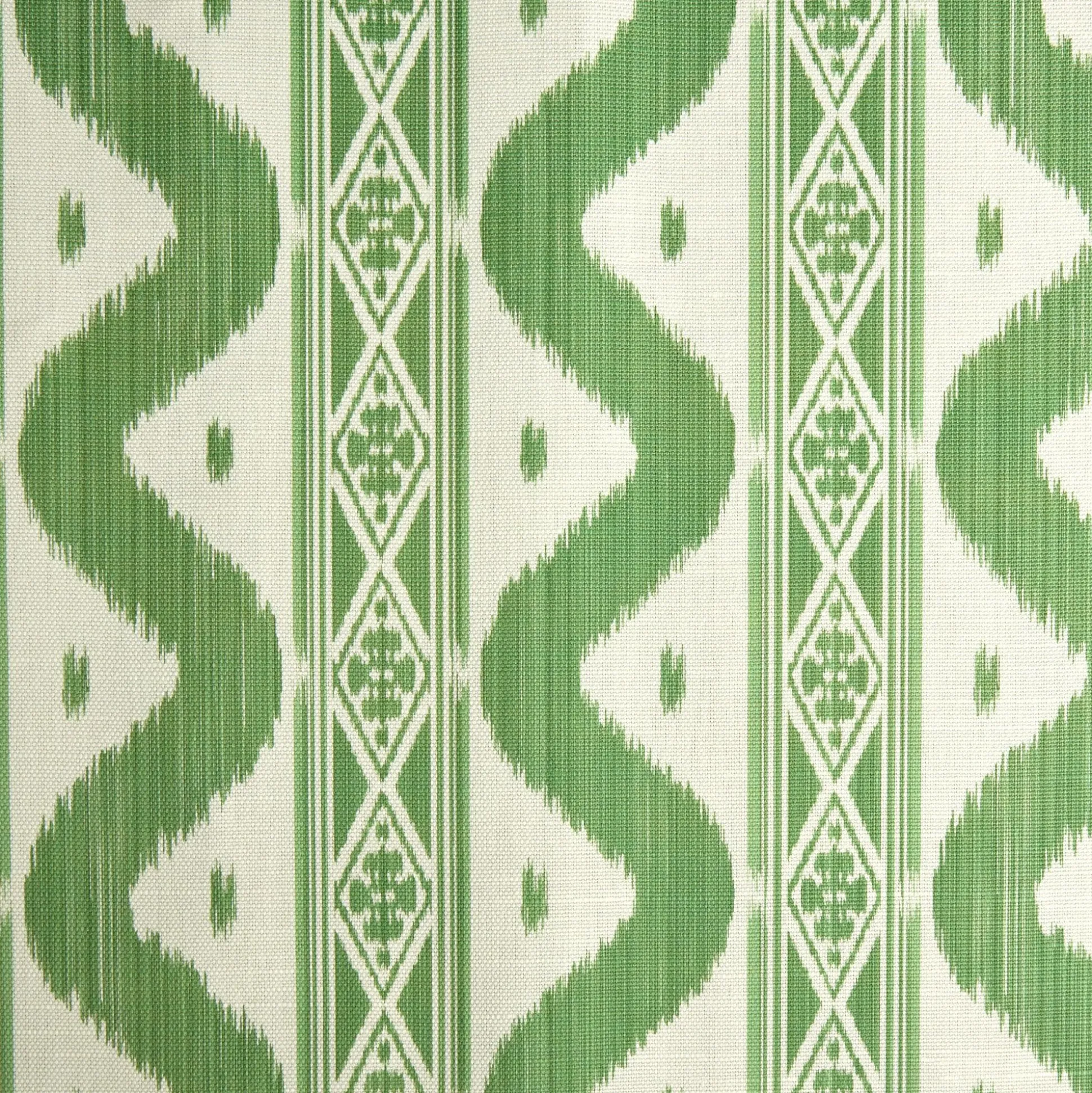 Green Ikat Stripe Fabric