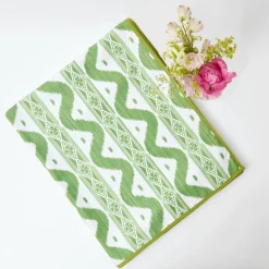 Green Ikat Tablecloth