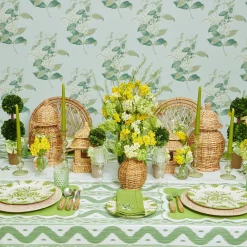 Green Ikat Tablecloth