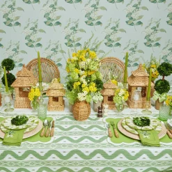 Green Ikat Tablecloth
