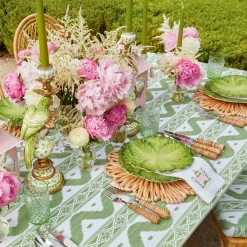 Green Ikat Tablecloth