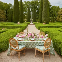 Green Ikat Tablecloth