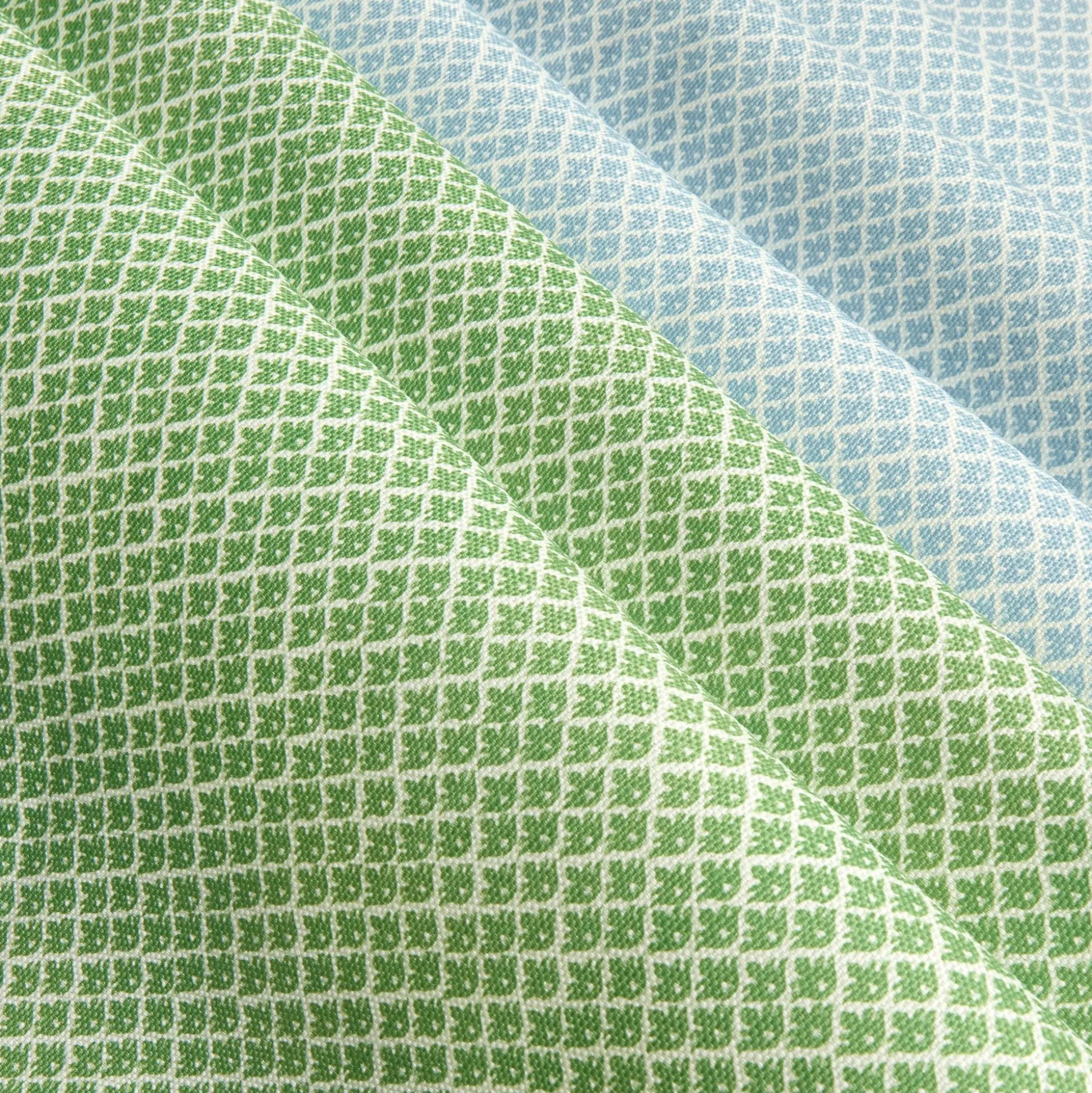 Green Lotus Flower Fabric