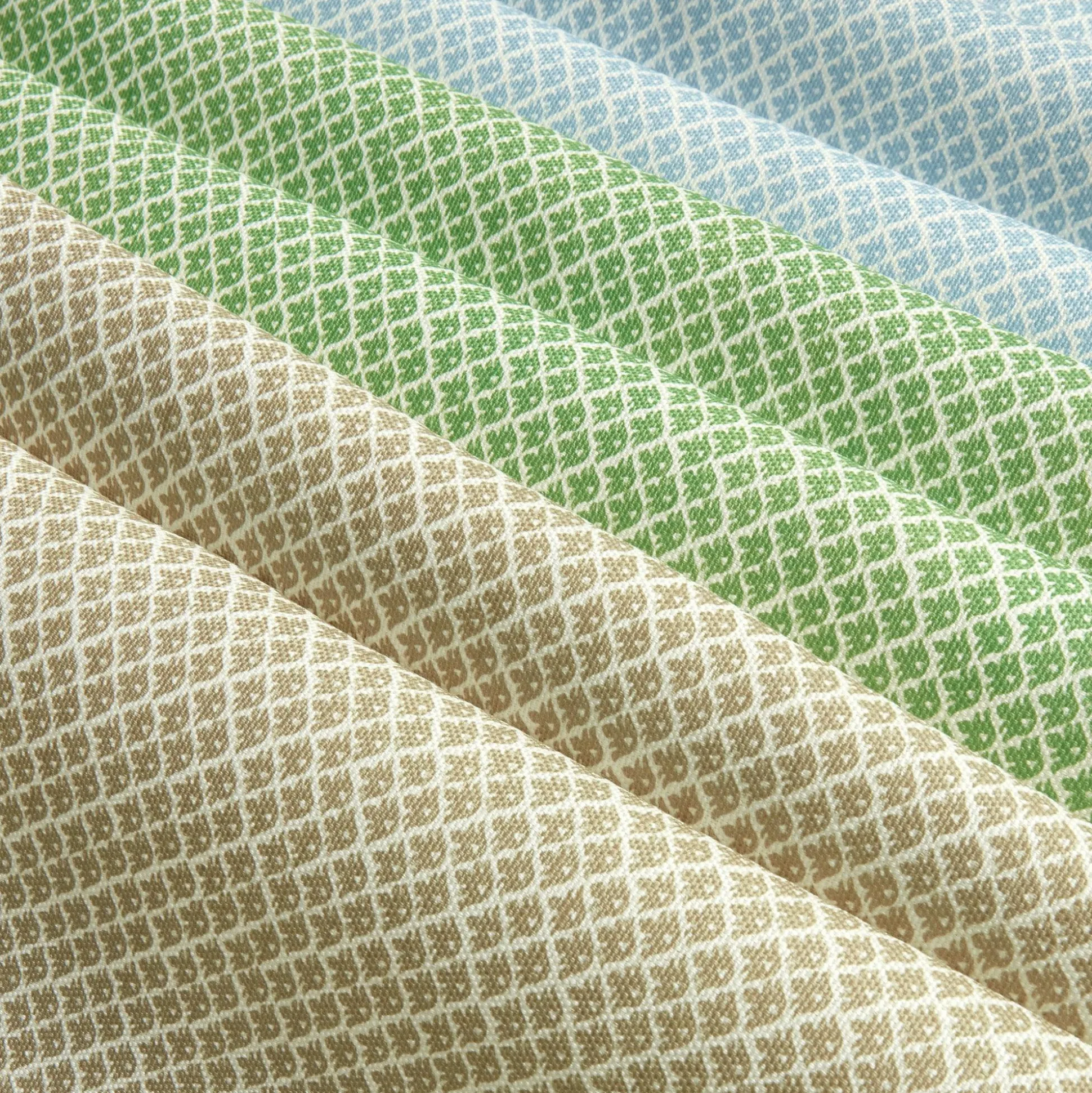 Green Lotus Flower Fabric