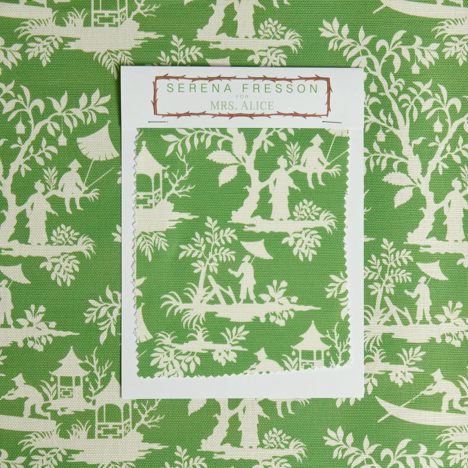 Green Pagoda Garden Fabric