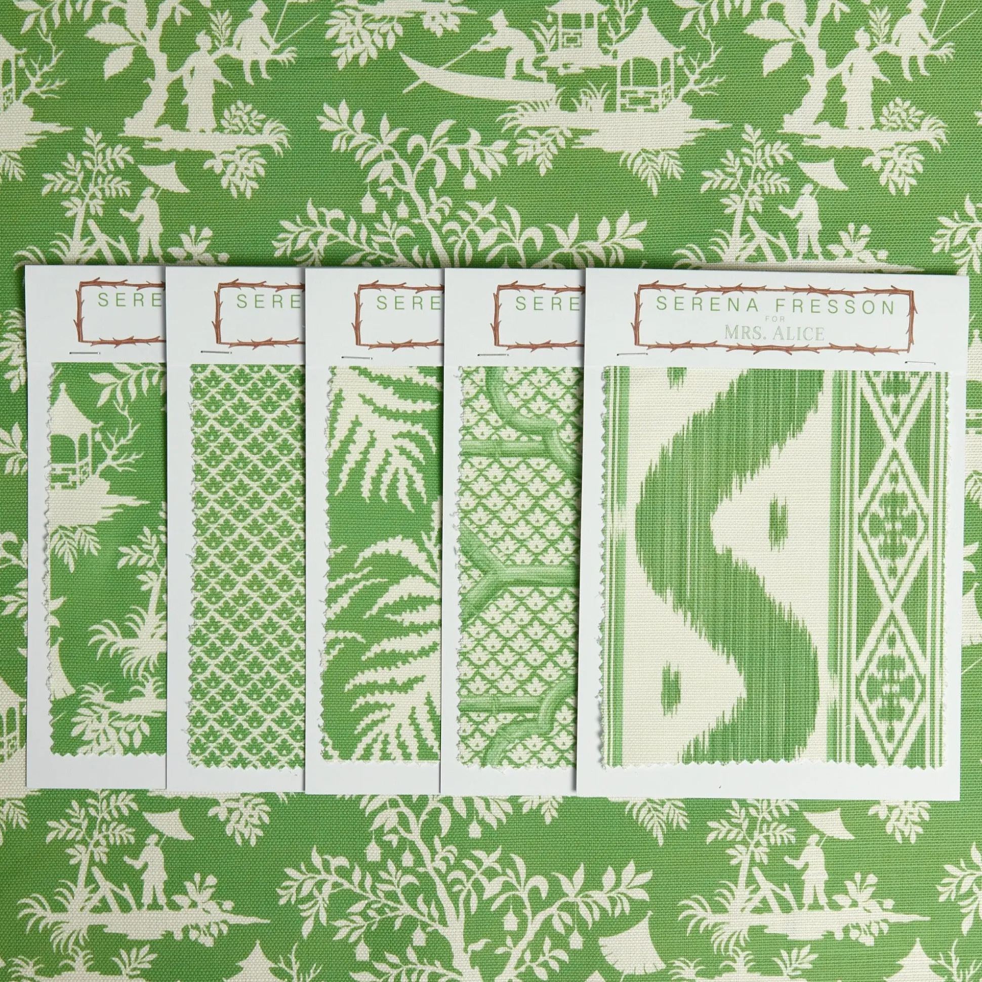 Green Pagoda Garden Fabric