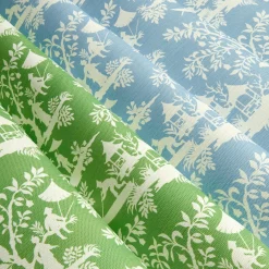 Green Pagoda Garden Fabric