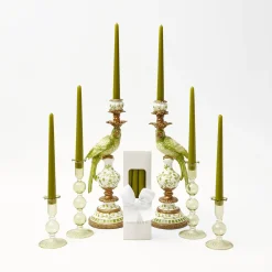 Green Parrot Candlescape