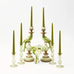 Green Parrot Candlescape