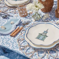 Green Scalloped Pagoda Starter Plate