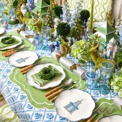 Green Scalloped Pagoda Starter Plate