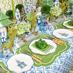 Green Scalloped Pagoda Starter Plate