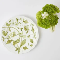 Hand Painted Hummingbird Dinner Plate