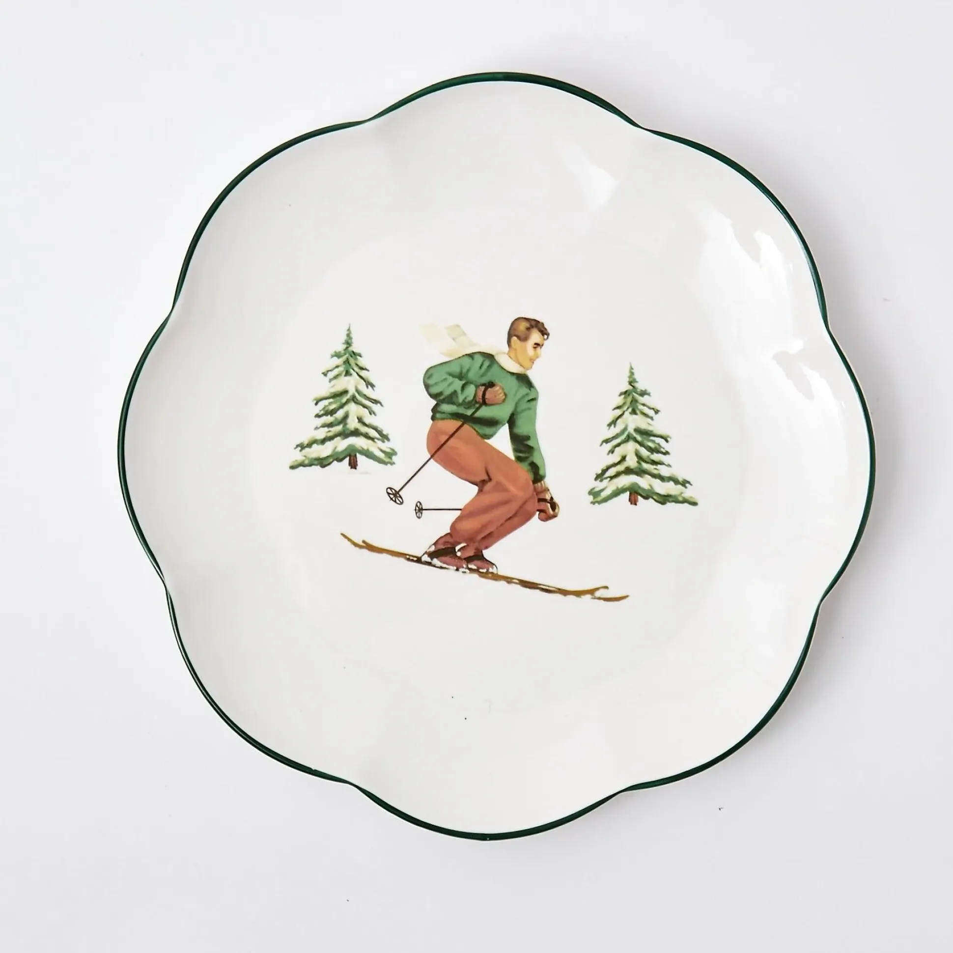 Heidi & Hans Skier Dinner Plate (Set Of 4)