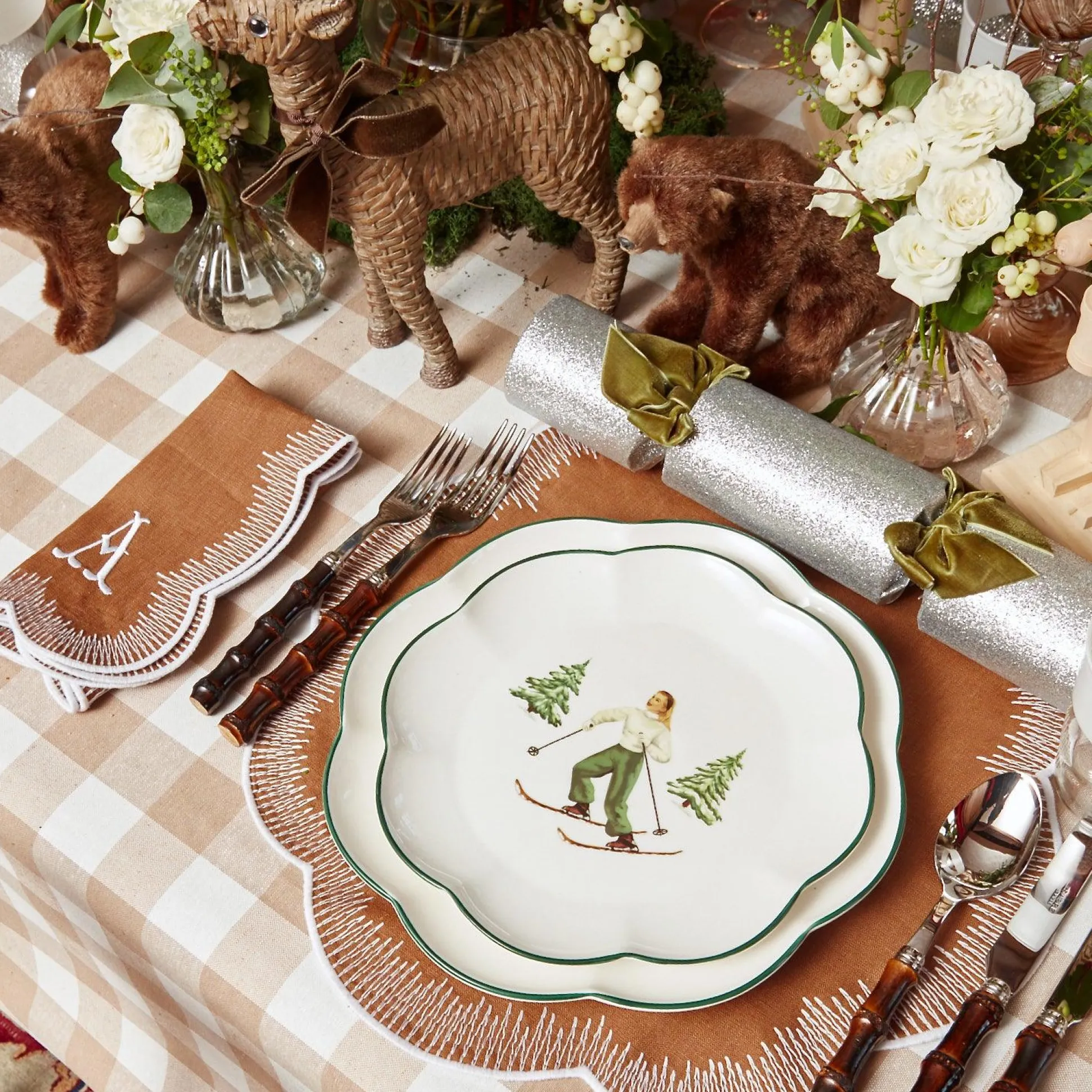 Heidi & Hans Skier Starter Plates (Set Of 4)