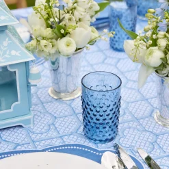 Hobnail Navy Glasses & Jug Set