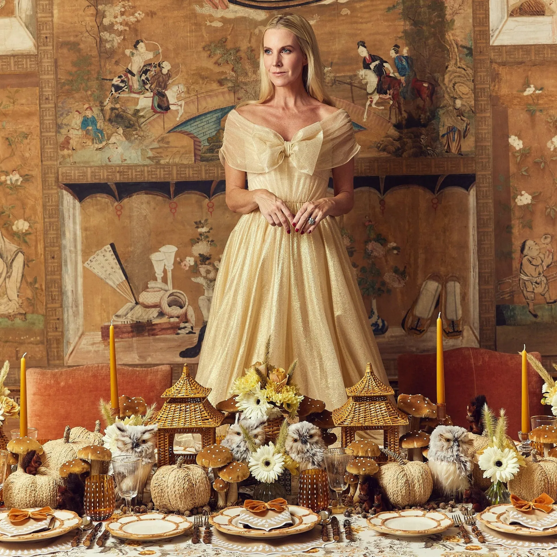 Honey Rattan Pagoda Lantern