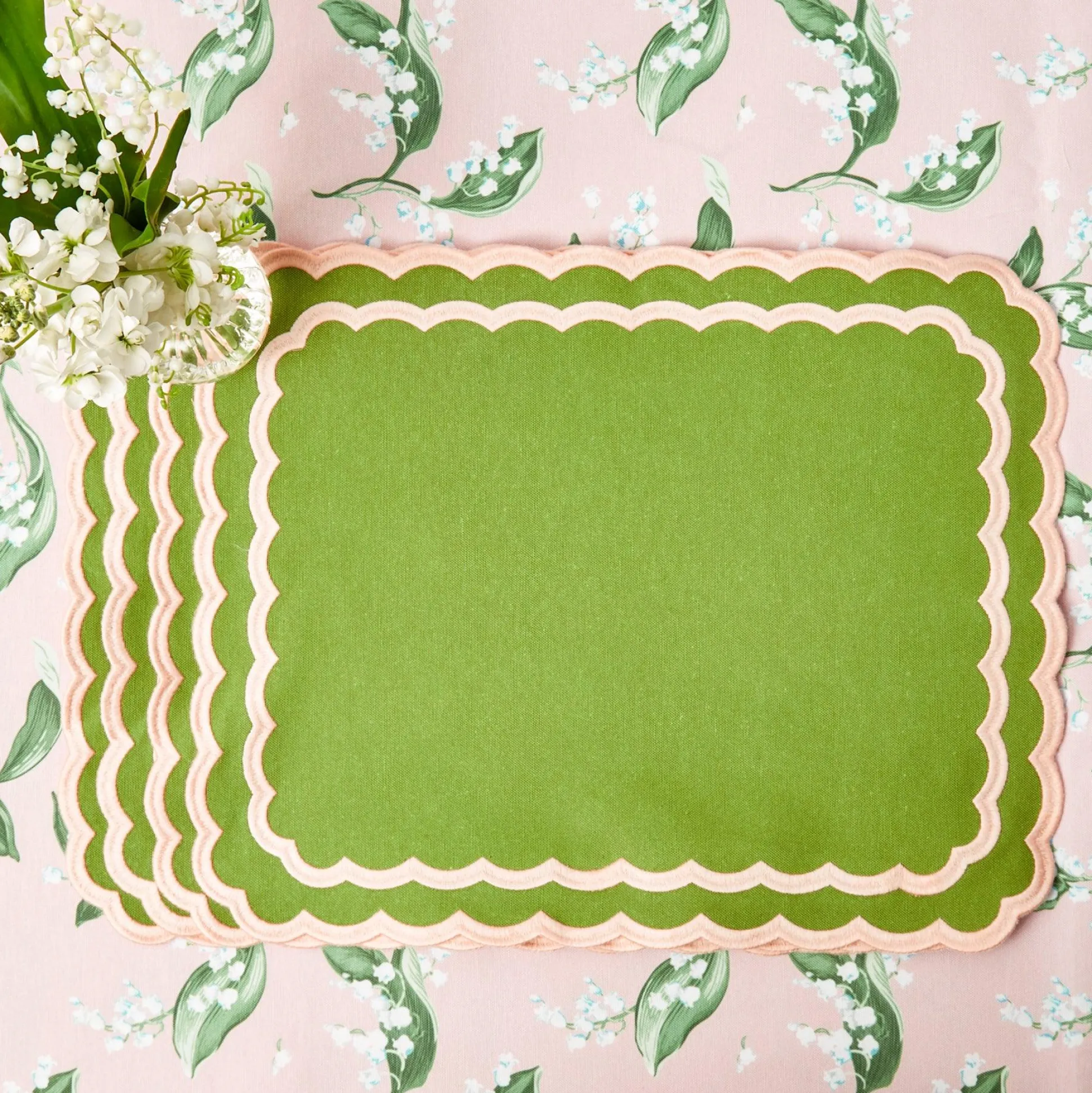 Isla Green & Pink Placemats (Set Of 4)