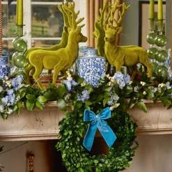 Large Blue Velvet Bow