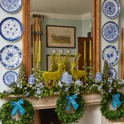 Large Blue Velvet Bow