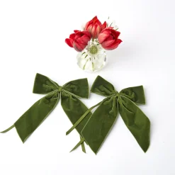 Large Forest Green Napkin Bow (Pair)