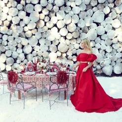 Large Ruby Red Velvet Bow