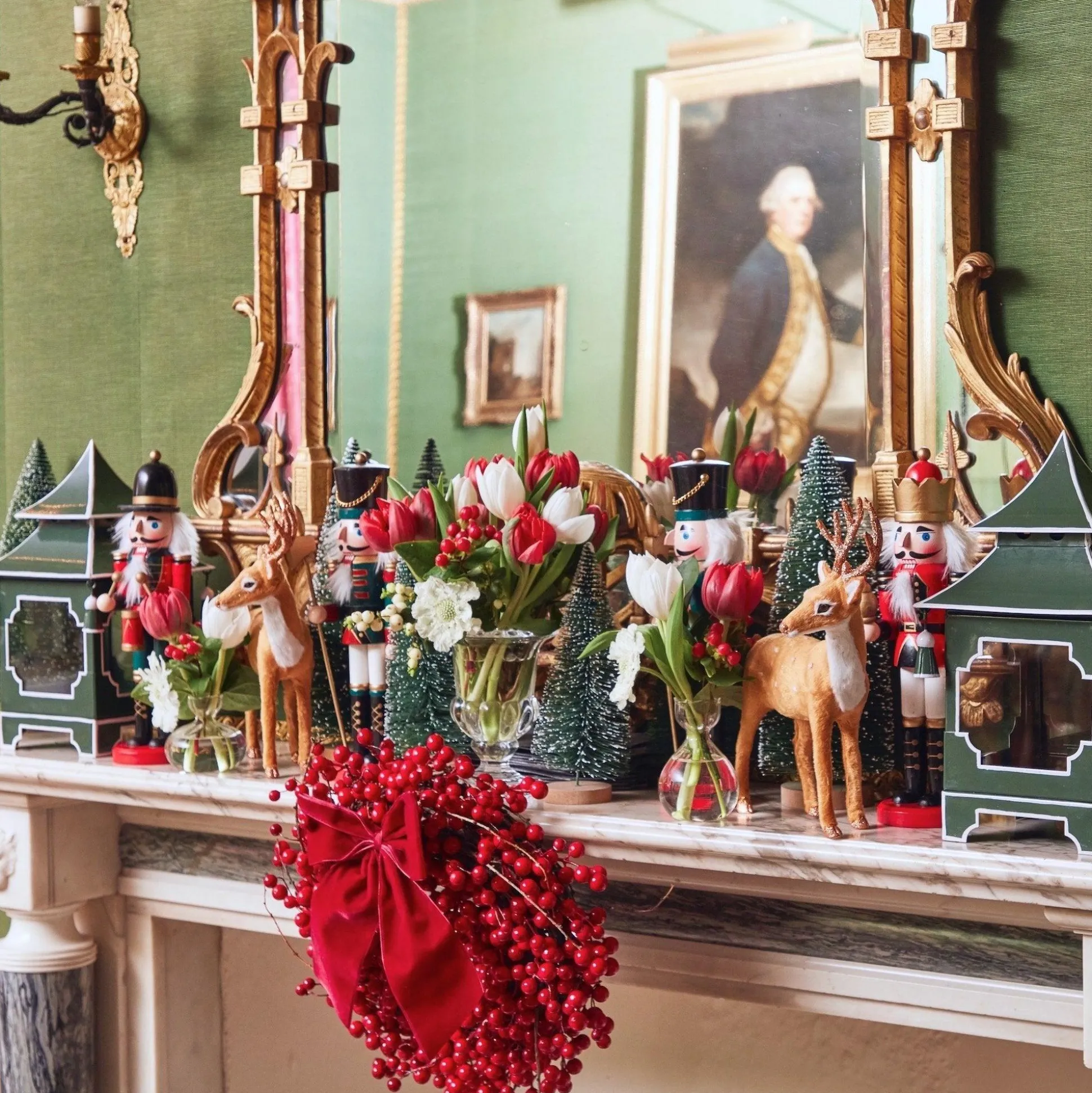 Large Ruby Red Velvet Bow