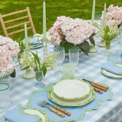 Large White Palm Candle Holder