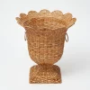 Liliana Scalloped Rattan Urn