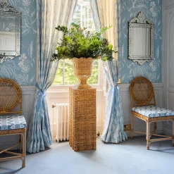 Liliana Scalloped Rattan Urn