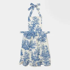 Lilibet Toile Frilled Apron