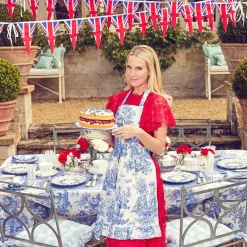 Lilibet Toile Frilled Apron