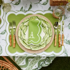 Lily Of The Valley & Serena Green Applique Linen Set