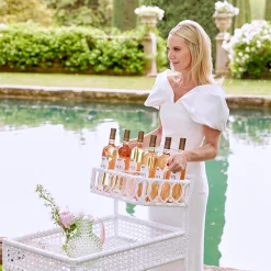 Lorenzo White Rattan Drinks Tray