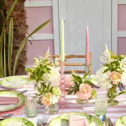 Marguerite Pink Candle Holders (Pair)