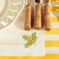 Mimosa White Linen Placemats (Set Of 4)