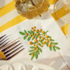 Mimosa White Linen Placemats (Set Of 4)