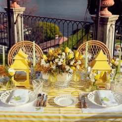 Mimosa White Linen Placemats & Napkins (Set Of 4)