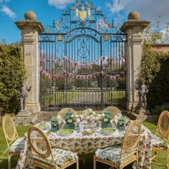 Mini Green Rattan Pagoda Lantern (Pair)