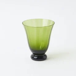 Moss Green Tulip Glasses (Set Of 4)