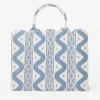 Mrs. Alice Tote Bag (Blue Ikat)
