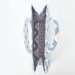 Mrs. Alice Tote Bag (Blue Ikat)